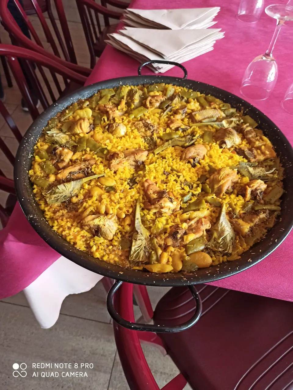 Paella recién hecha